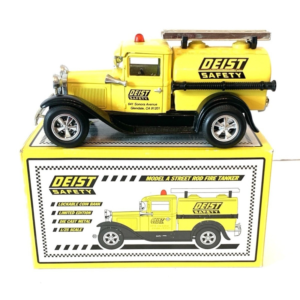 Deist Safety Model A Street Rod Fire Tanker Liberty Classic Die-Cast Bank 1/25